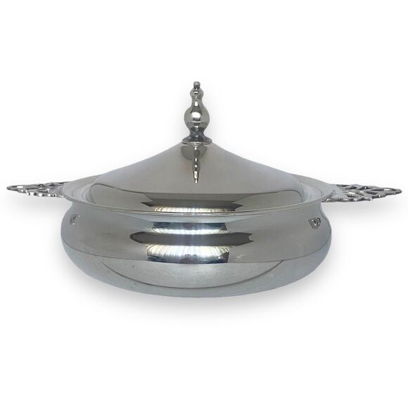 Vintage F.B. Rogers Silver Plate Server Casserole with Lid Handles Serveware - Picture 3 of 12